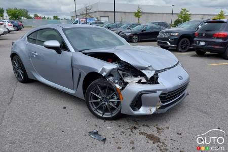 2022 Subaru BRZ, post-accident